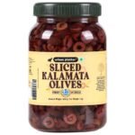 Urban Platter Greek Sliced Kalamata Olives, 1Kg [Drained Weight 500g | Kalamon Region of Greece | Perfect for Salads | Hummus | Mediterranean Dishes] - Fast UK Delivery