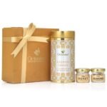Octavius Tea Essentials Range | Traditional Detox | Classic Pack of Kashmiri Kahwa Pyramid Green Tea Bags with Almonds and Mini Honey jar - Fast UK Delivery