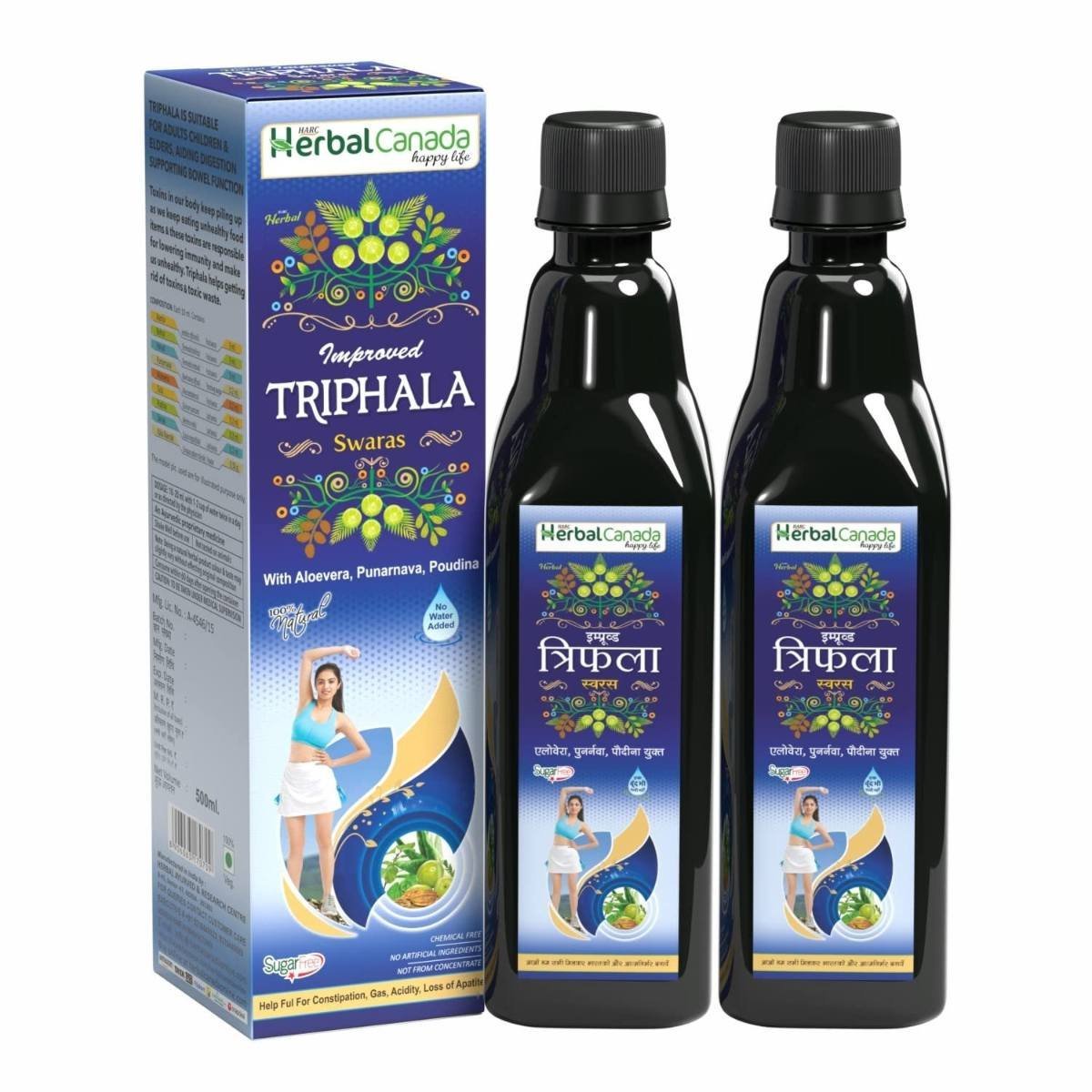 uk71R7fATOgyL-1.jpg Herbal Canada Triphala Ras | Pack of 2 | Good for liver health | Helpful indigestion, gas, acidity | 100% Natural 500ML - Fast UK Delivery - Image 1
