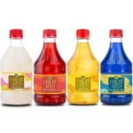 Dhampurgreen Assorted Mocktail Syrups - Citrus Litchi, Passion Fruit, Rose Strawberry, Blue Curacao Tangy Flavoured Syrups - 1.2Ltr (4 X 300Ml) | Makes 12-15 Drinks Per Bottle - Fast UK Delivery