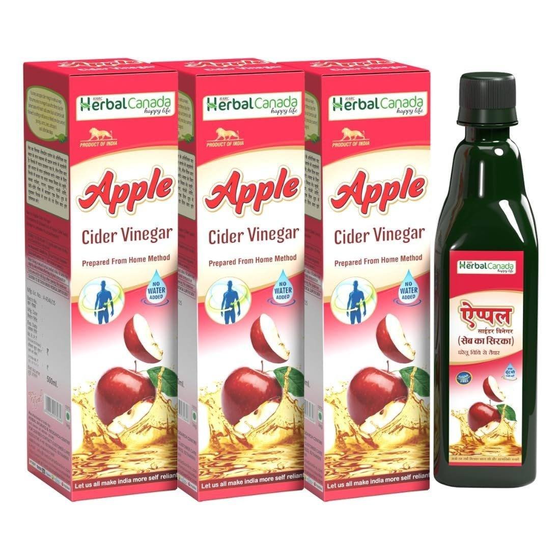 uk71U88BjZXTL-1.jpg Herbal Canada Apple Cider Vinegar (Sirka) | Not From Concentrate | 100% Natural (500ml) (Pack of 3) - Fast UK Delivery - Image 1