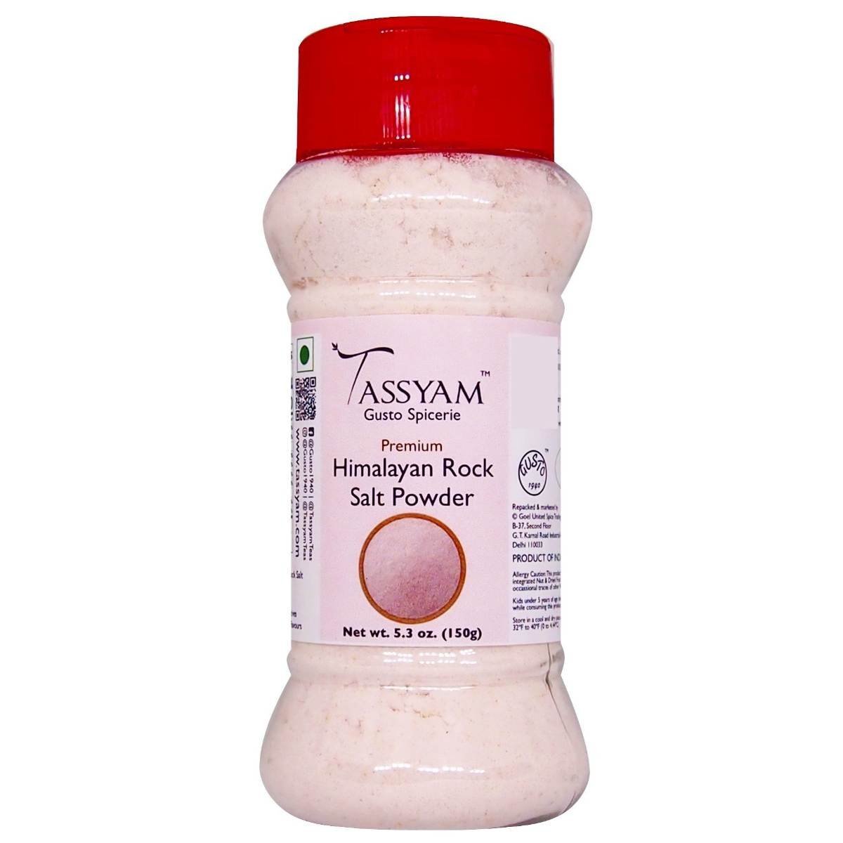 uk71UBEXU5S0L-1.jpg Tassyam Himalayan Rock Salt Powder 150g | Dispenser Bottle - Fast UK Delivery - Image 1