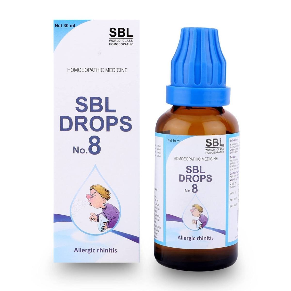 uk71UxW0K9PL-1-1.jpg SBL's Drops No. 8 (For Allergic Rhinitis) - 30 ML |Pack Of 1| - Fast UK Delivery - Image 1