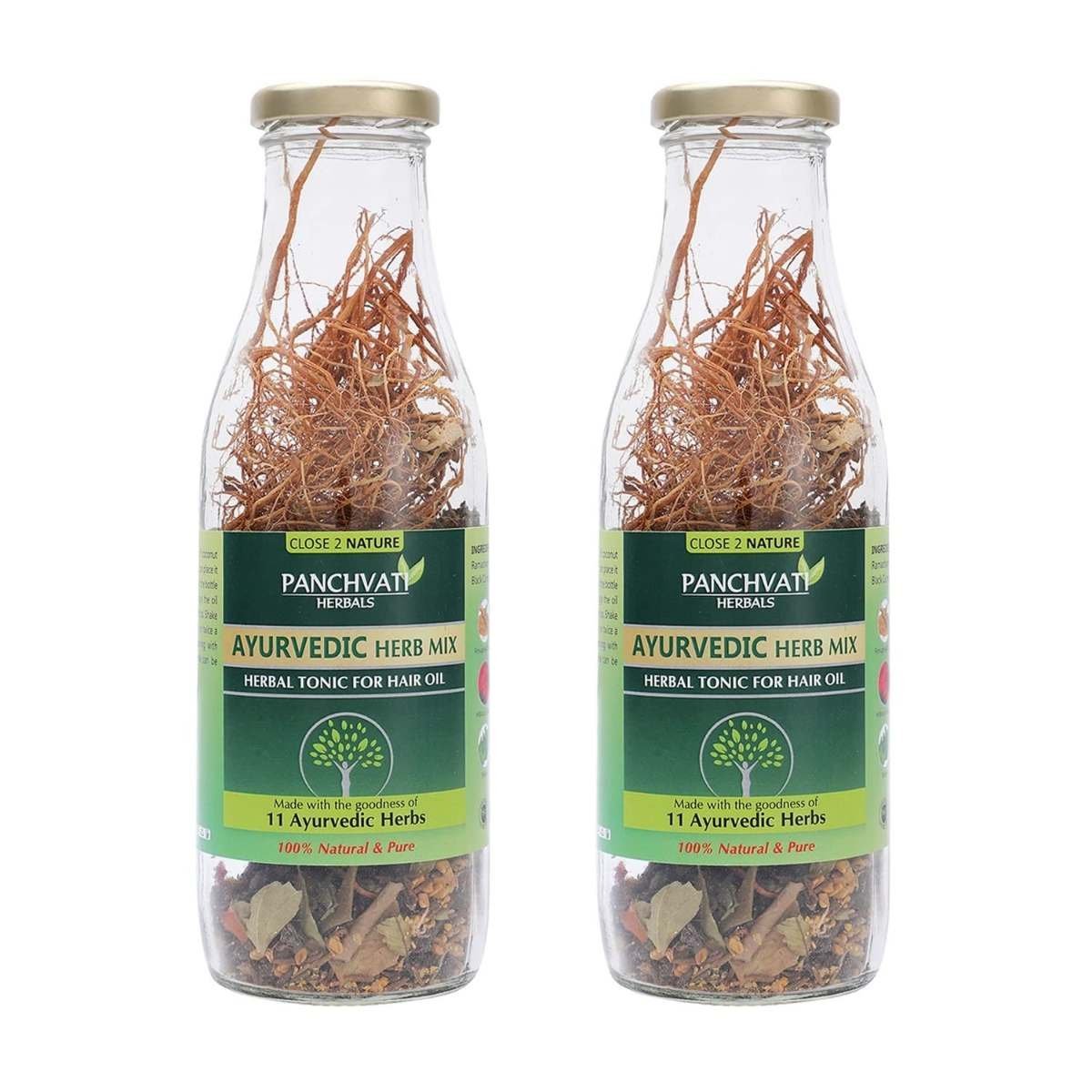 uk71Uyz1MCx9L-1.jpg Panchvati Herbals Jadi Buti Mix, made with the goodness of 11 magical herbs ? fenugreek seeds, curry leaves, ramacham valampiri, hibiscus flower, rose petals, black cumin, tulsi, brahmi, cinnamon and amla,100% Herbal, For complete hair care, each 50 gm Pack of-2 - Image 1