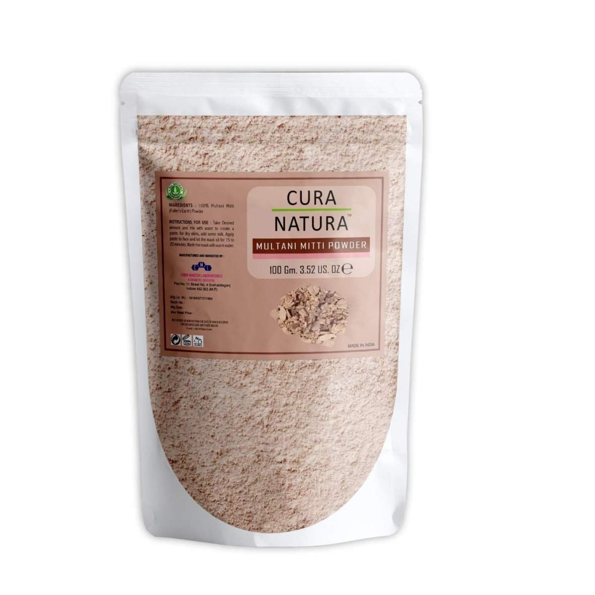 uk71WFxKjCc2L-1.jpg Cura Natura Multani Mitti Powder 100 GR - Image 1