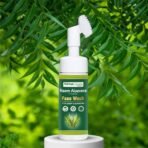 Herbal Canada Neem Aloe Vera Foaming Face Wash with Built-In Face Silicone Brush for deep cleansing - No Parabens, Sulphate - (150 ml) - Fast UK Delivery