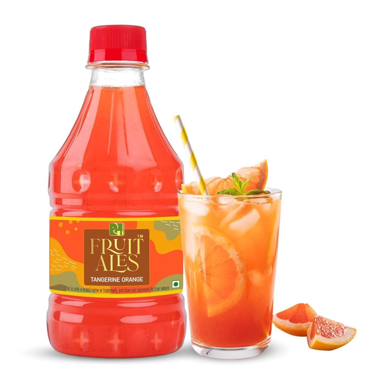 uk71XKPDR1BJL-1.jpg Dhampurgreen Tangerine Orange Mocktail Cocktail Vodka, Rum, Gin Mixer, Makes 10-12 Drinks Each Bottle, 300Ml Pour Add Stir & Sip Syrup For Cocktails Mocktails/Non Alcoholic Beverage - Fast UK Delivery - Image 1