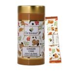 Octavius Ginger/Adrak Chai Premix Tea | On the Go Instant Premix Tea |Ready to use Milk Tea| Ready Tea | 1 Min Tea|Instant Tea| Adrak Wali Chai | Flavour Tea | Tin Pack -10 Sachets (15G X 10 Sachets) - Fast UK Delivery