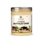 JIVIKA NATURALS A2 Desi Buffalo Ghee 500Ml | Bilona Ghee | Grass Fed Buffaloes | Murra Buffalo | Haryana Region | Pure & Natural | Nutritional Powerhouse | Lab Tested | Pet Jar - Fast Shipping to USA & Canada