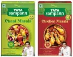 Tata Sampann Chicken Masala with Natural Oils, Crafted by Chef Sanjeev Kapoor, 100g & Tata Sampann Chaat Masala with Natural Oils, Crafted by Chef Sanjeev Kapoor, 100g - Fast UK Delivery