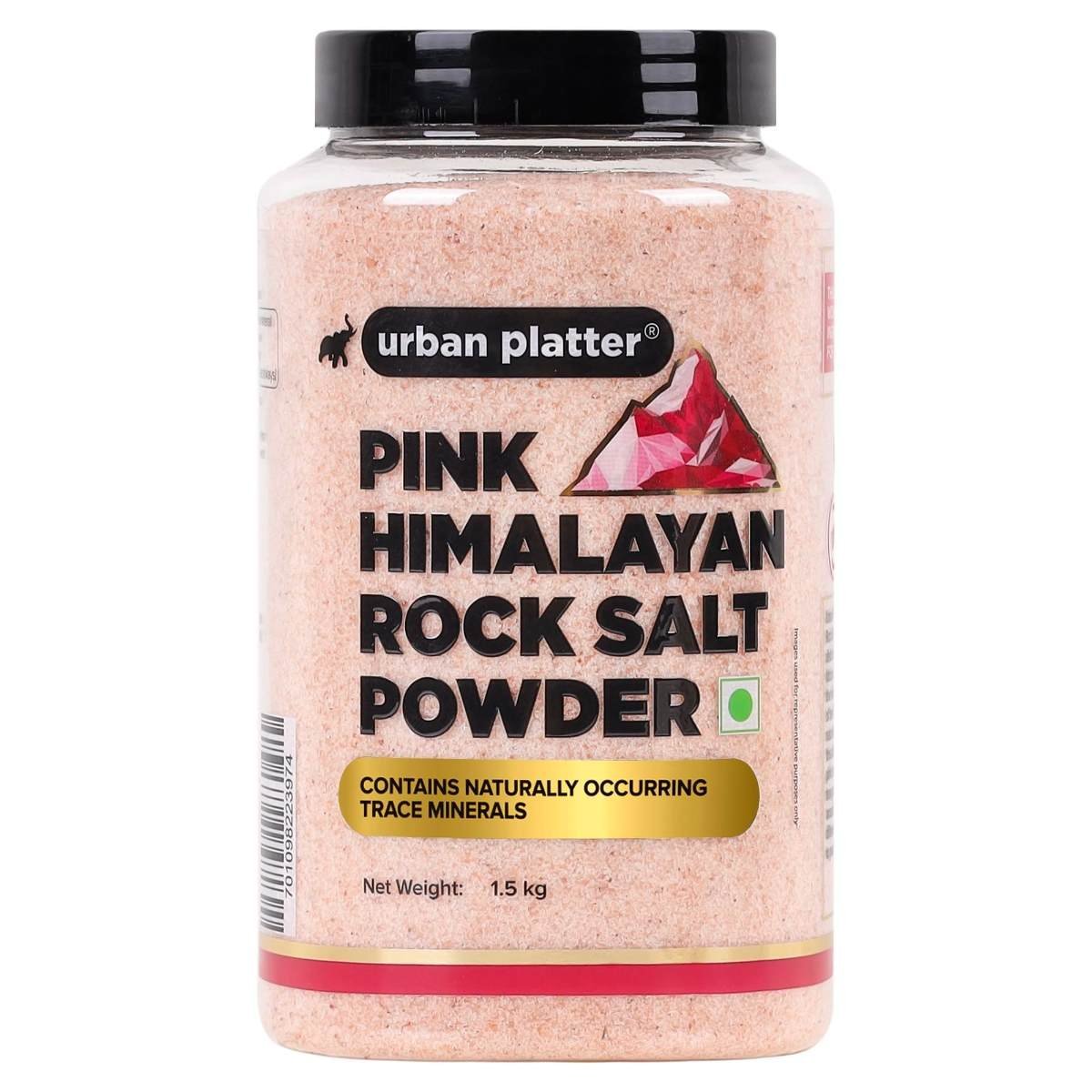 uk71a7bL1-jYL-1.jpg Urban Platter Pink Himalayan Rock Salt Powder, 1.5kg (Unrefined | Additive Free | 100% Pink Rock Salt | Sendha Salt | PET Jar) - Fast UK Delivery - Image 1