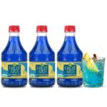 Dhampurgreen Blue Curacao Mocktail Cocktail Vodka, Rum, Gin Mixer Syrup, Makes 10-12 Drinks Each Bottle, 900Ml (300Ml X 3) Pour Add Stir & Sip Syrup For Cocktails Mocktails/Non Alcoholic Beverage - Fast UK Delivery