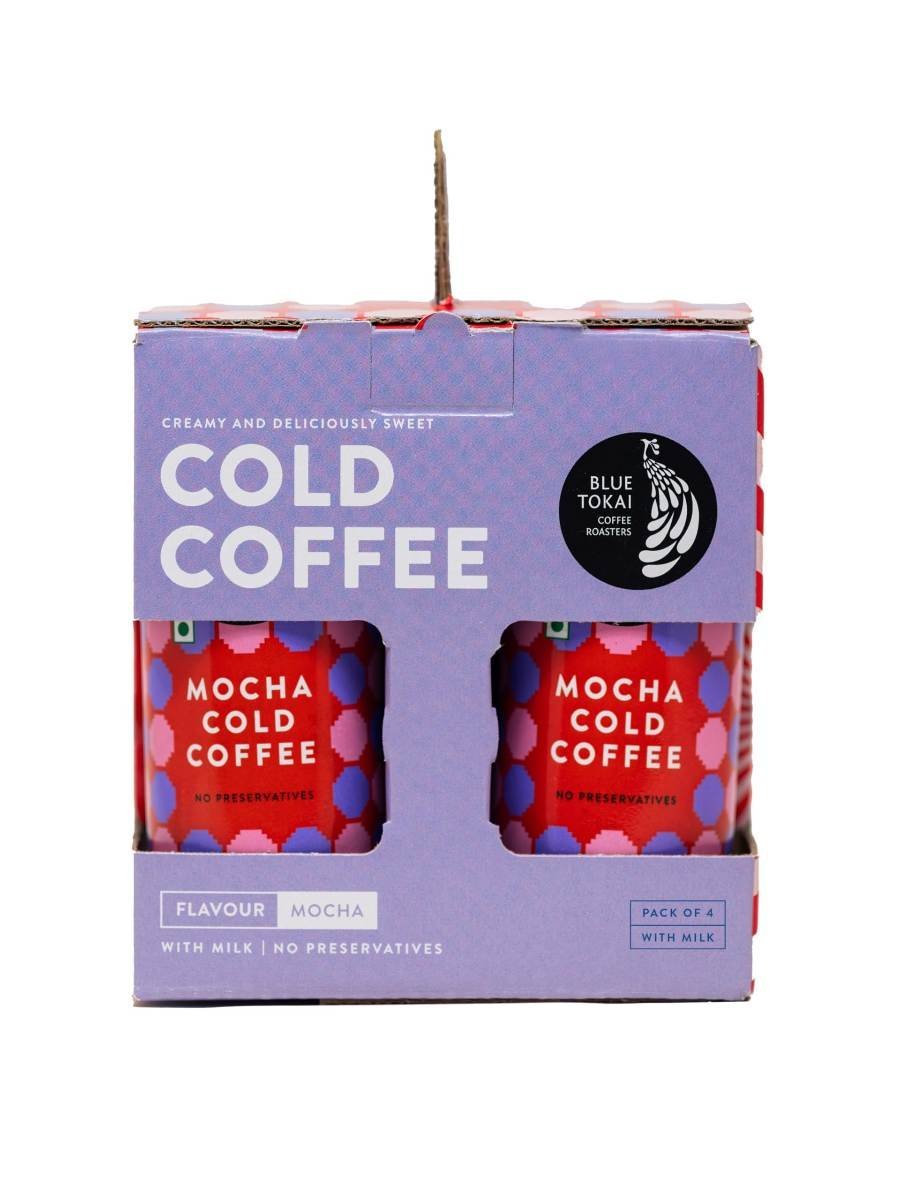 uk71aUXITpQTL-1.jpg Blue Tokai Coffee Roasters Blue Tokai Coffee Mocha Cold Coffee Can 220Ml|Creamy Delicious Strong Ready-To-Drink| No Preservatives |Made With 100% Speciality Grade Arabica Coffee|Pack Of 4 - Fast UK Delivery - Image 1