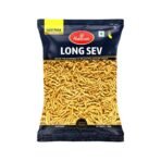 Haldiram's Long Sev | Crispy & Crunchy Traditional Sev | Made with All Natural Ingredients | Lightly Spiced & Flavorful | Perfect Topping for All Foods |200 gms - Fast UK Delivery