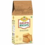 Dhampurgreen Gur Jaggery Atta Cookies Biscuit, 200G - Fast UK Delivery