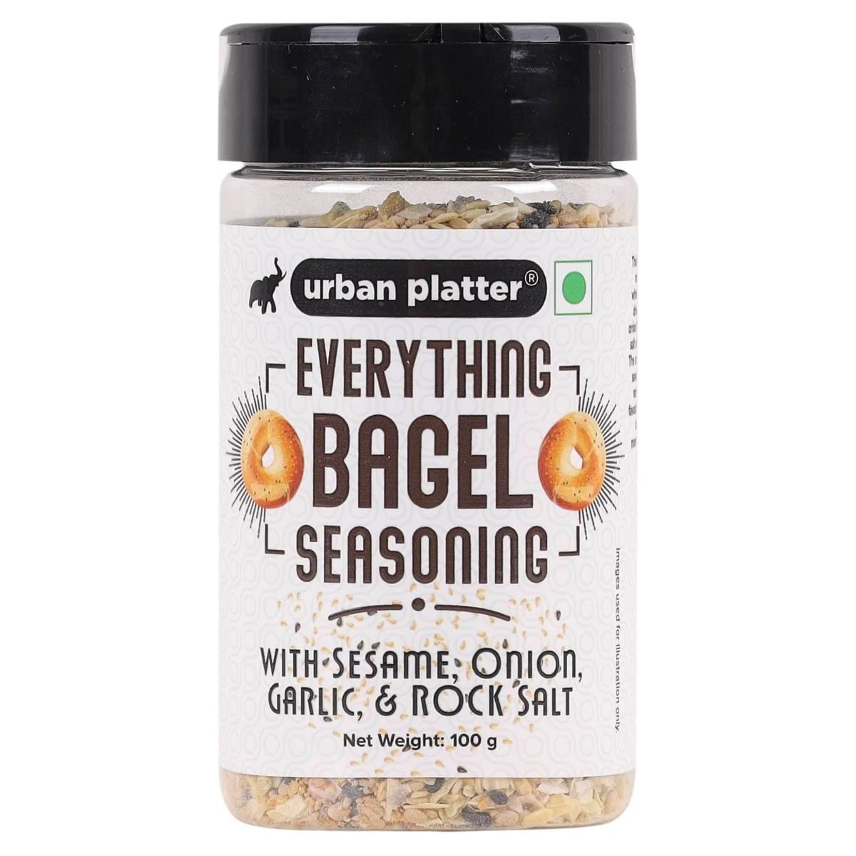 uk71bkeIiRmuL-1.jpg Urban Platter Everything Bagel Seasoning, 100g (Classic American Seasoning Blend with Onion Flakes, Garlic, Sesame Seeds and Sea Salt | Season toasts, breads and Salads) - Fast UK Delivery - Image 1