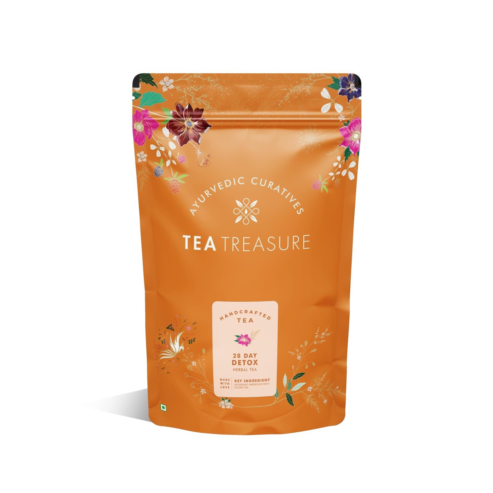 uk71c5OdIXv7L-1.jpg Tea Treasure 28 Days Detox with Garcinia Combogia and Oolong Tea, Belly Fat & Skin Glow, Unflavoured, 100 g - Fast UK Delivery - Image 1