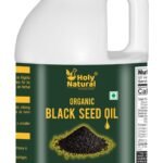 Holy Natural Cold-Pressed Organic Black Seed/Nigella Sativa/Kalonji Seeds Oil (1000ml), For Edible, Hair and Skin Care | Virgin Grade, No GMO, and Untreated Edible Oil | Weight loss, Immunity Booster | Hair Growth, Hair Fall | Skin Glow, Skin Softness.