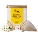 The Indian Chai Bedtime Sleep Tea 30 Pyramid Tea Bags with Passion Flower, Valerian Root, Chamomile Flower, Gotu Kola etc for Restful and Peaceful Sleep, Herbal Tea - Fast UK Delivery