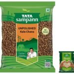 Tata Sampann Pure Cashews Whole | Kaju | Rich in Protein, Magnesium, and Phosphorus | Hand-picked Nuts & Dry Fruits | 200g & Tata Sampann Unpolished Kala Chana, 1kg - Fast UK Delivery