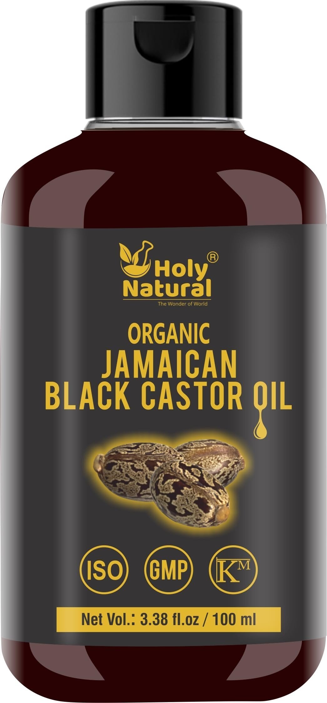 uk71fGbqN91ML-1.jpg Holy Natural - The Wonder of World Organic Jamaican Black Castor Oil For Hair, Eyelash, Eyebrow & Skin, Cold Pressed, 100ml - Fast UK Delivery - Image 1