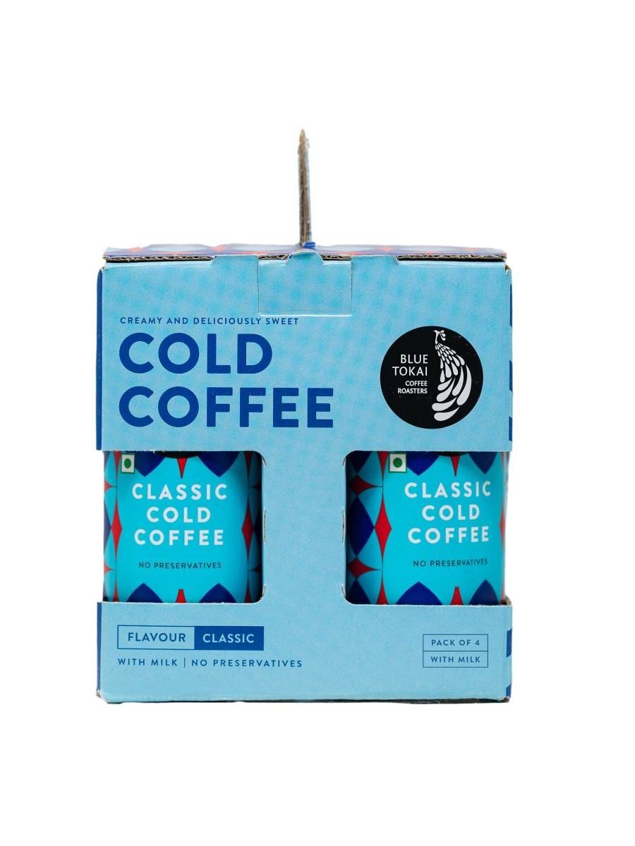 uk71g2zsNEsYL-1.jpg Blue Tokai Coffee Classic Cold Coffee Can 220ml | Creamy delicious Strong Ready-to-Drink| No Preservatives |Made with 100% Speciality Grade Arabica Coffee | Pack of 4 - Fast UK Delivery - Image 1