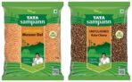 Tata Sampann Masoor,1 kg & Tata Sampann Unpolished Kala Chana, 1 kg - Fast UK Delivery