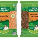 Tata Sampann Masoor,1 kg & Tata Sampann Unpolished Kala Chana, 1 kg - Fast UK Delivery