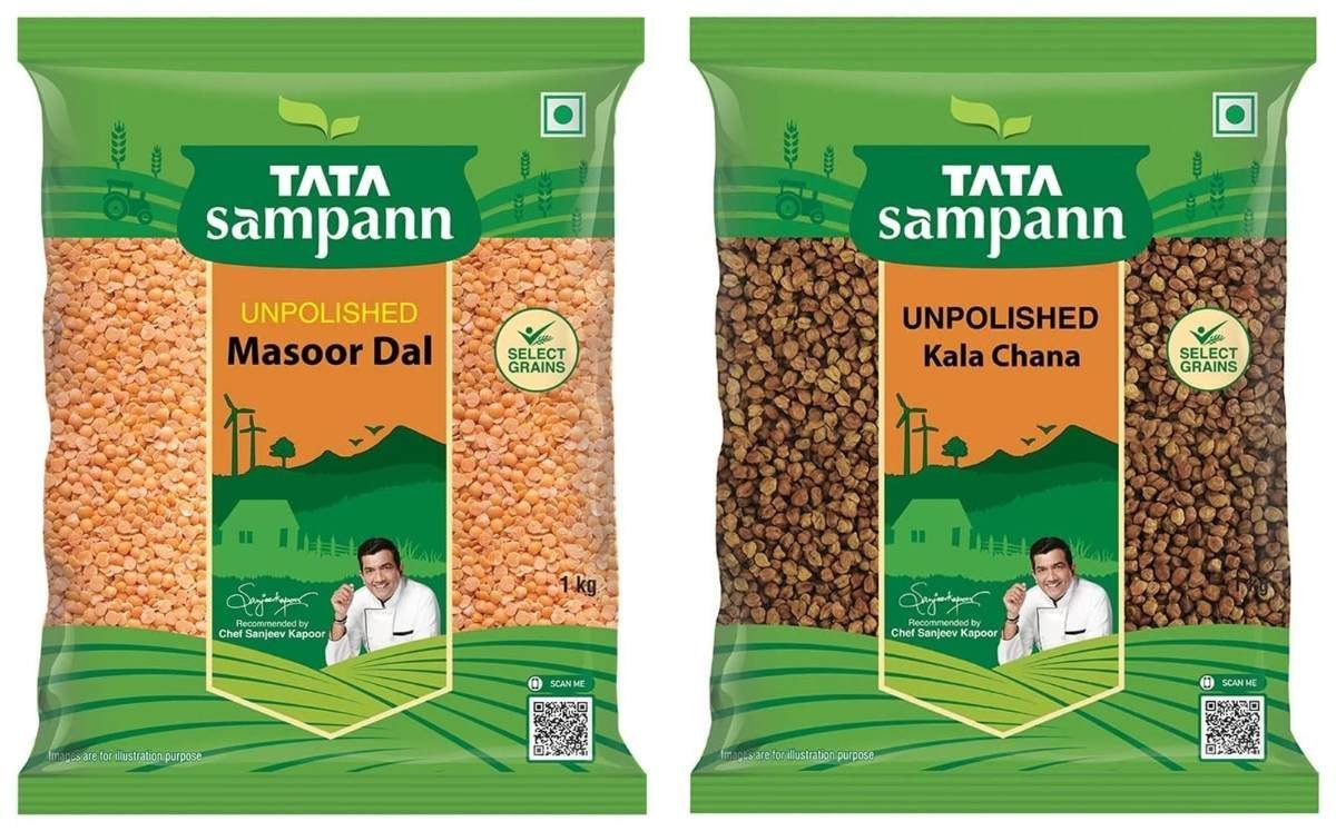 uk71gR3vhbNPL-1.jpg Tata Sampann Masoor,1 kg & Tata Sampann Unpolished Kala Chana, 1 kg - Fast UK Delivery - Image 1