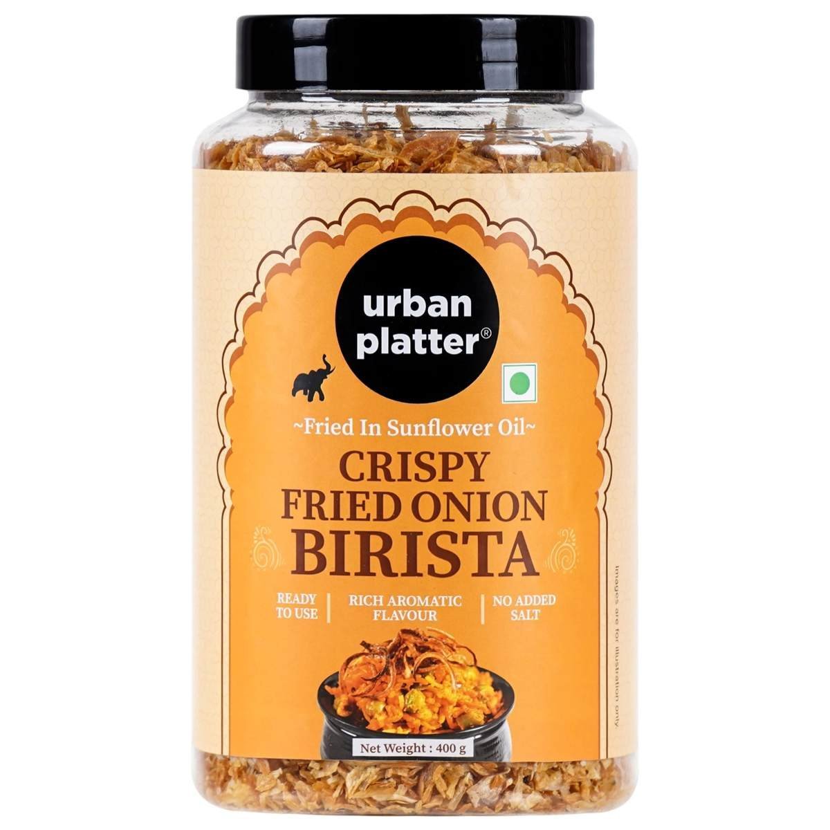 uk71gjPxvedeL-1.jpg urban platter Crispy Fried Onion Birista,400G (Fried In Sunflower Oil,Ready To Use,No Added Salt,Use It As A Crispy Garnish Over Your Soups,Biryanis Or Just As A Side Dish To Meals) - Fast UK Delivery - Image 1