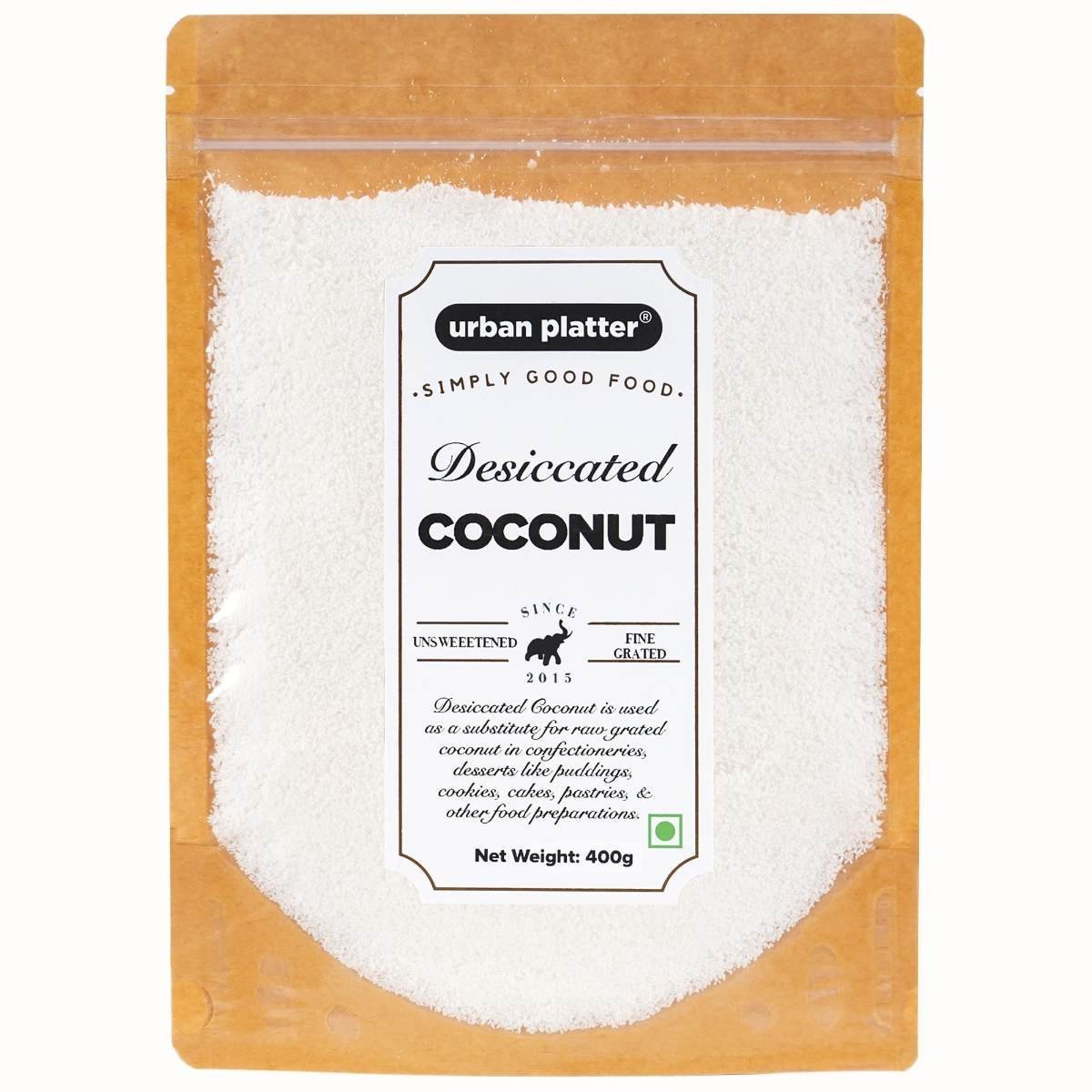 uk71gohHaONML-1.jpg Urban Platter Desiccated Coconut (Unsweetened), 400g - Fast UK Delivery - Image 1