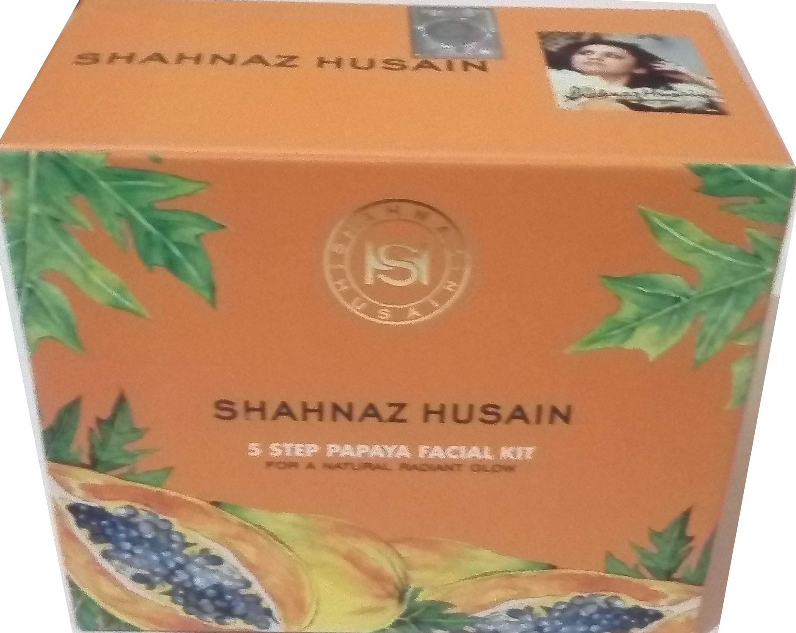 uk71h9ezDV6iL-1.jpg Shahnaz Husain 5 Step Papaya Facial Kit, Gold, Pack of 2 - Fast UK Delivery - Image 1