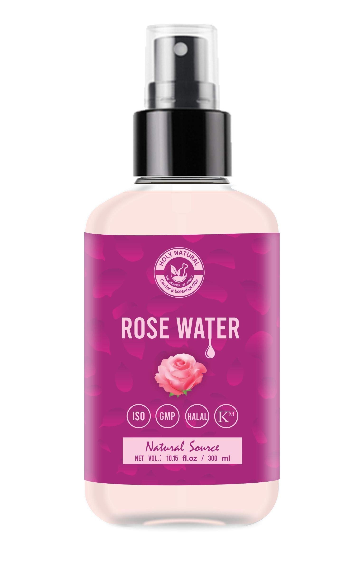 uk71hUIpnaKKL-1.jpg Holy Natural Rose Water (Gulab jal) 300 ML, for Skin, Face and Hair, Spray for Face - Face Toner, Skin Toner, Makeup Remover - For All Skin Types, Perfect for Women & Men. - Fast UK Delivery - Image 1
