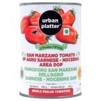 Urban Platter San Marzano Whole Peeled Tomatoes in Tomato Juice, 400g / 14oz [Drained Weight 260g, DOP, Tomates pelles Dans le Jus, Product of Italy] - Fast UK Delivery