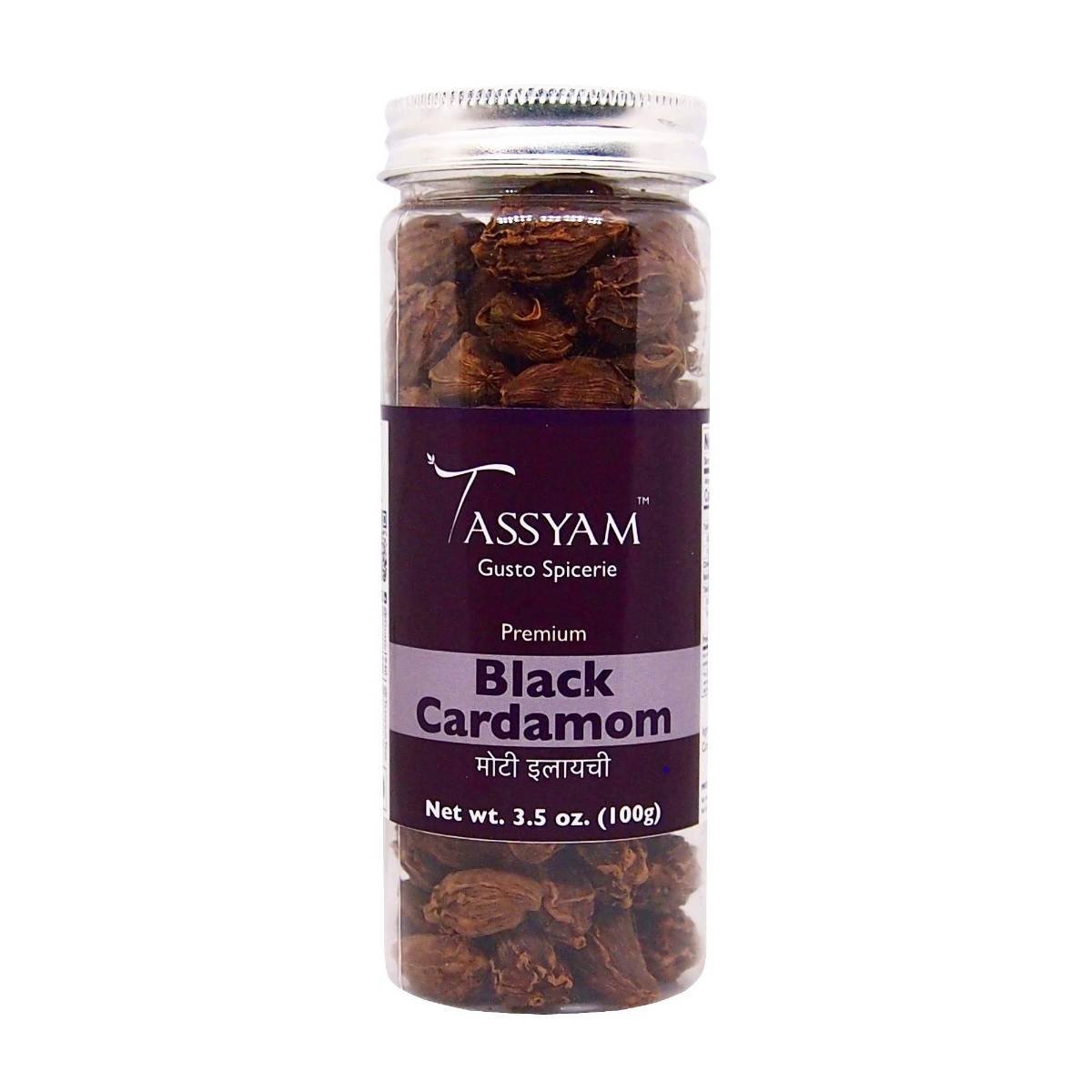 uk71i76w13bhL-1.jpg Tassyam Extra Bold Black Cardamom 100g | Moti Elaichi by Tassyam Since 1940 - Fast UK Delivery - Image 1