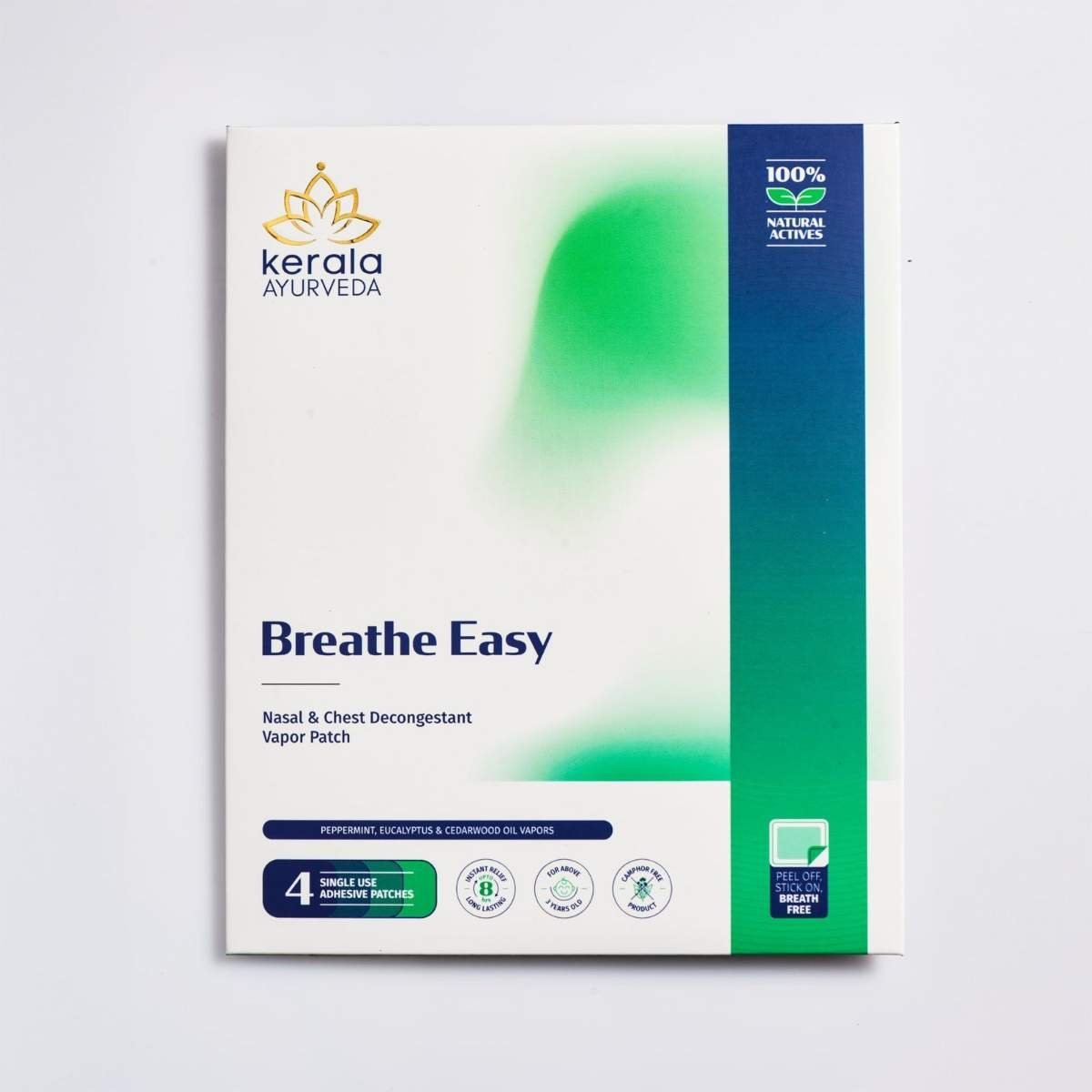 uk71jXSK4fRnL-1.jpg Kerala Ayurveda Breathe Easy Nasal and Chest Decongestant Vapor Patch | Natural Essential Oils | Non-Drowsy, Hands-Free Congestion Relief | Up to 24 Hours | Safe for All Ages - Fast UK Delivery - Image 1