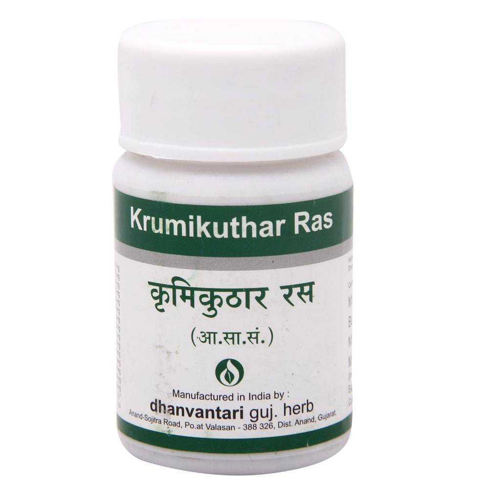 uk71jZITDxEL-1.jpg Dhanvantari Krumikuthar Ras - 60 Tablets (Pack of 4) (AF65_a) - Fast UK Delivery - Image 1