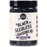 urban platter Seedless Black Fresh Raisins, 250G(Garnish Or Add To Fruit Salads, Oatmeals, Mueslis, Trail Mixes, Ice Creams, Baked Goods, Kheer & Ladoos),0.35 Kilograms - Fast UK Delivery