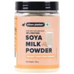 Urban Platter SOYA Milk Powder, 150g / 5.3oz [Plant-Based / Milk Alternative, Non-GMO & 49% Protein] - Fast UK Delivery