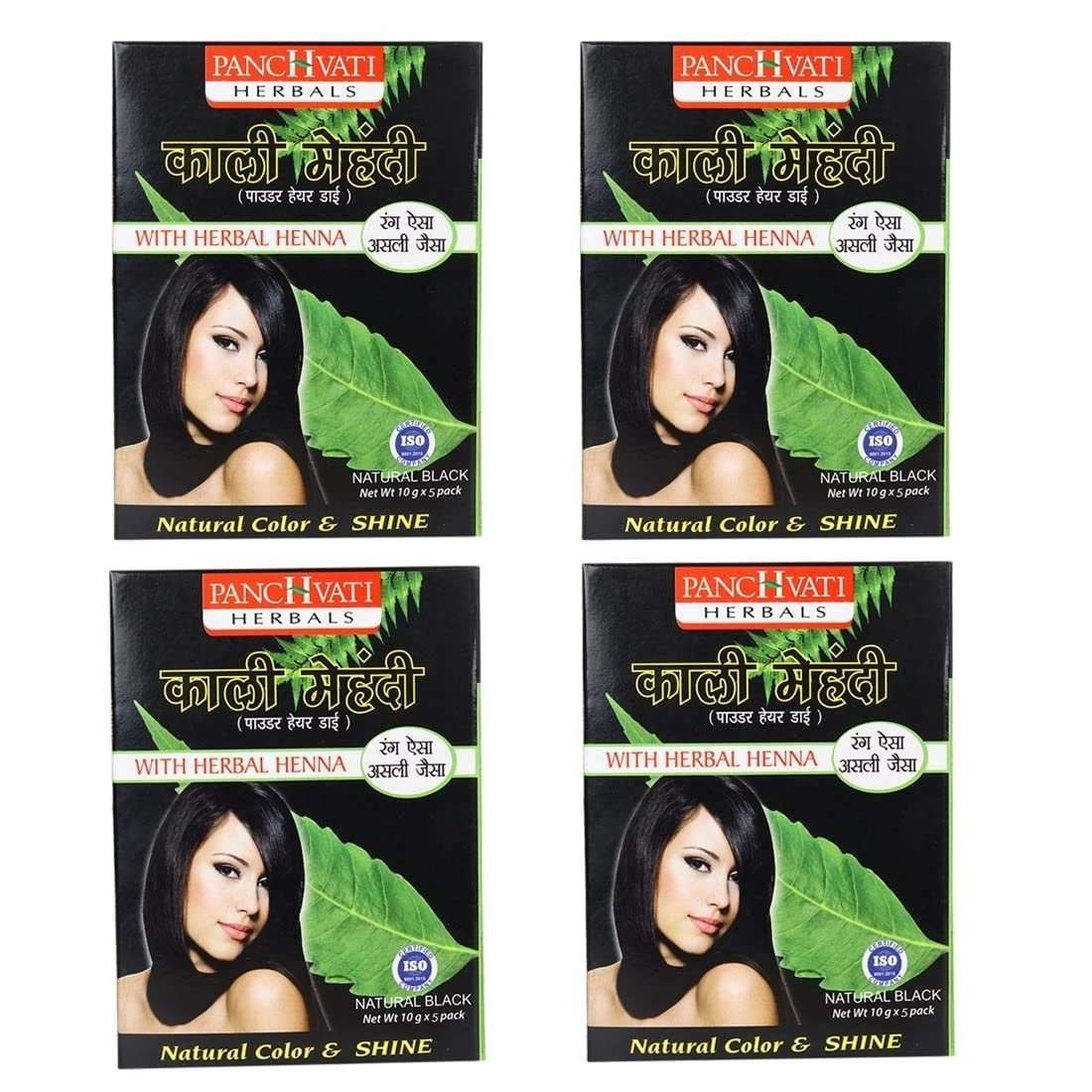 uk71kL5El8NBL-1.jpg Panchvati Herbals Ayurvedic Mehandi with Herbal Henna ,200g (Pack of 4) 10g each - Black - Fast UK Delivery - Image 1