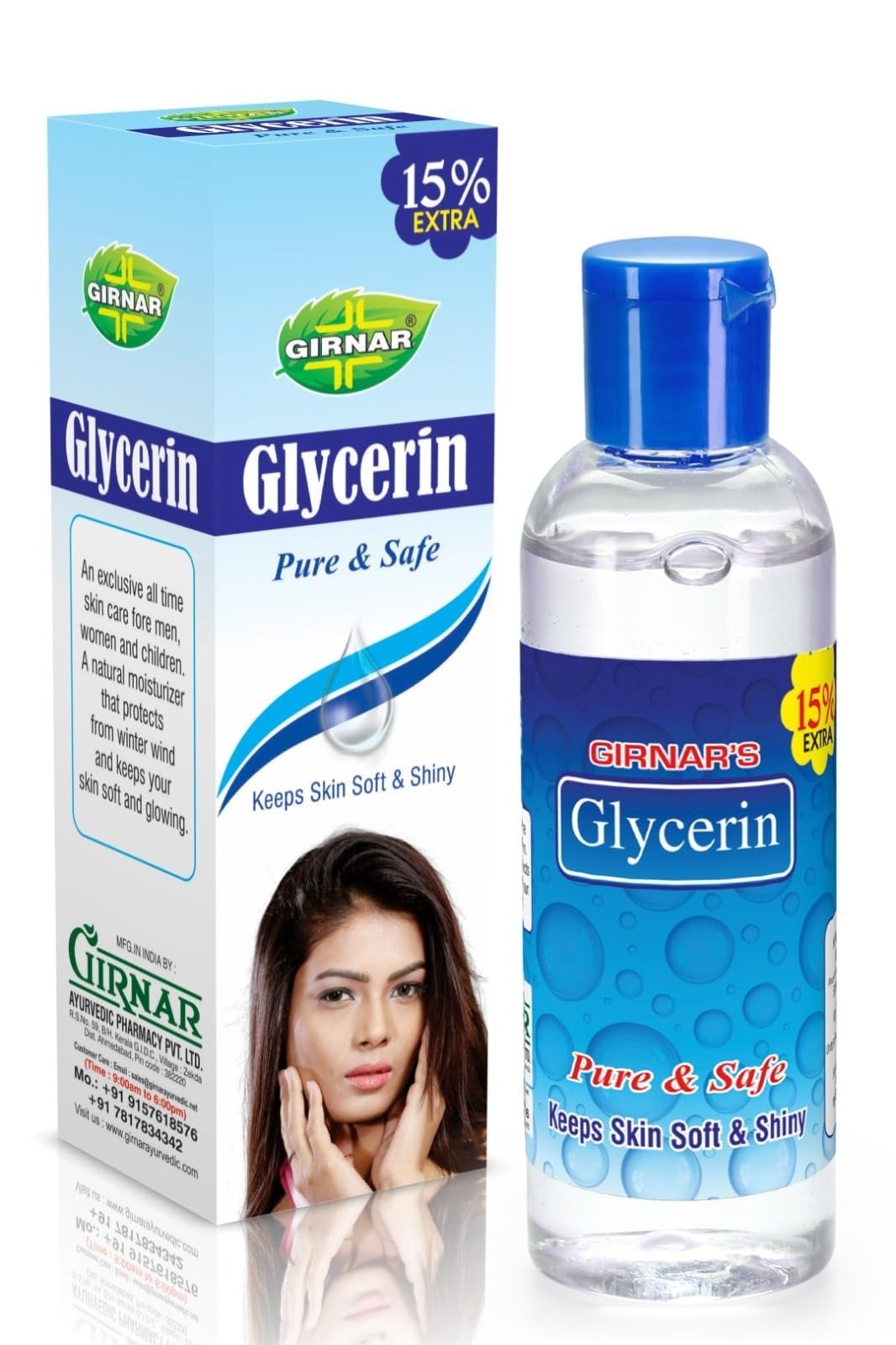 uk71kM7esXeL-1.jpg Girnar Pure Glycerine for Skin and Beauty, 100% Natural, 250ml Glycerine For Skin Protection, Moisturizing, Dryness, Soft & Glowing Skin - Fast UK Delivery - Image 1