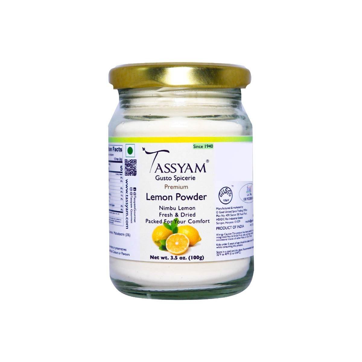 uk71mlaKDsxOL-1.jpg Tassyam Premium Lemon Powder 100g Bottle - Fast UK Delivery - Image 1