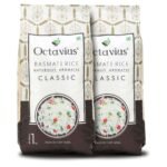 Octavius Classic Basmati Rice | Long Fragrant Non-Sticky Basmati Rice - 1 Kg (2) - Fast UK Delivery