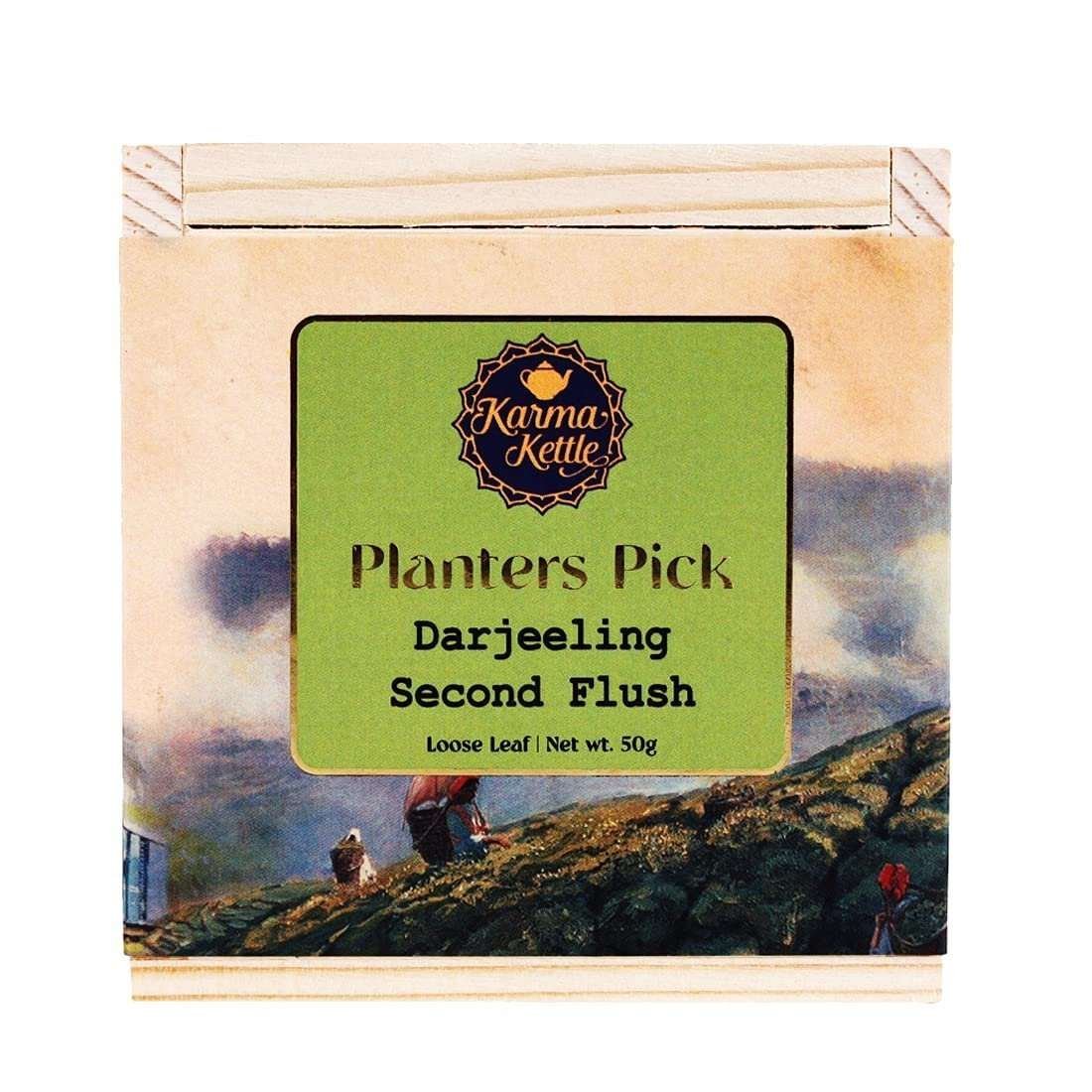 uk71nllAAn7FL-1.jpg Karma Kettle Darjeeling Second Flush - Premium Loose Leaf Black Tea - 50 gm - Fast UK Delivery - Image 1