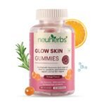 Neuherbs Glow Skin 30 Gummies For Men & Women With Hyaluronic Acid,Vitamins,Lycopene & Rosemary To Support Healthier & Youthful Skin Health,Natural Orange Flavoured,100% Vegetarian,Gelatin Free - Fast UK Delivery