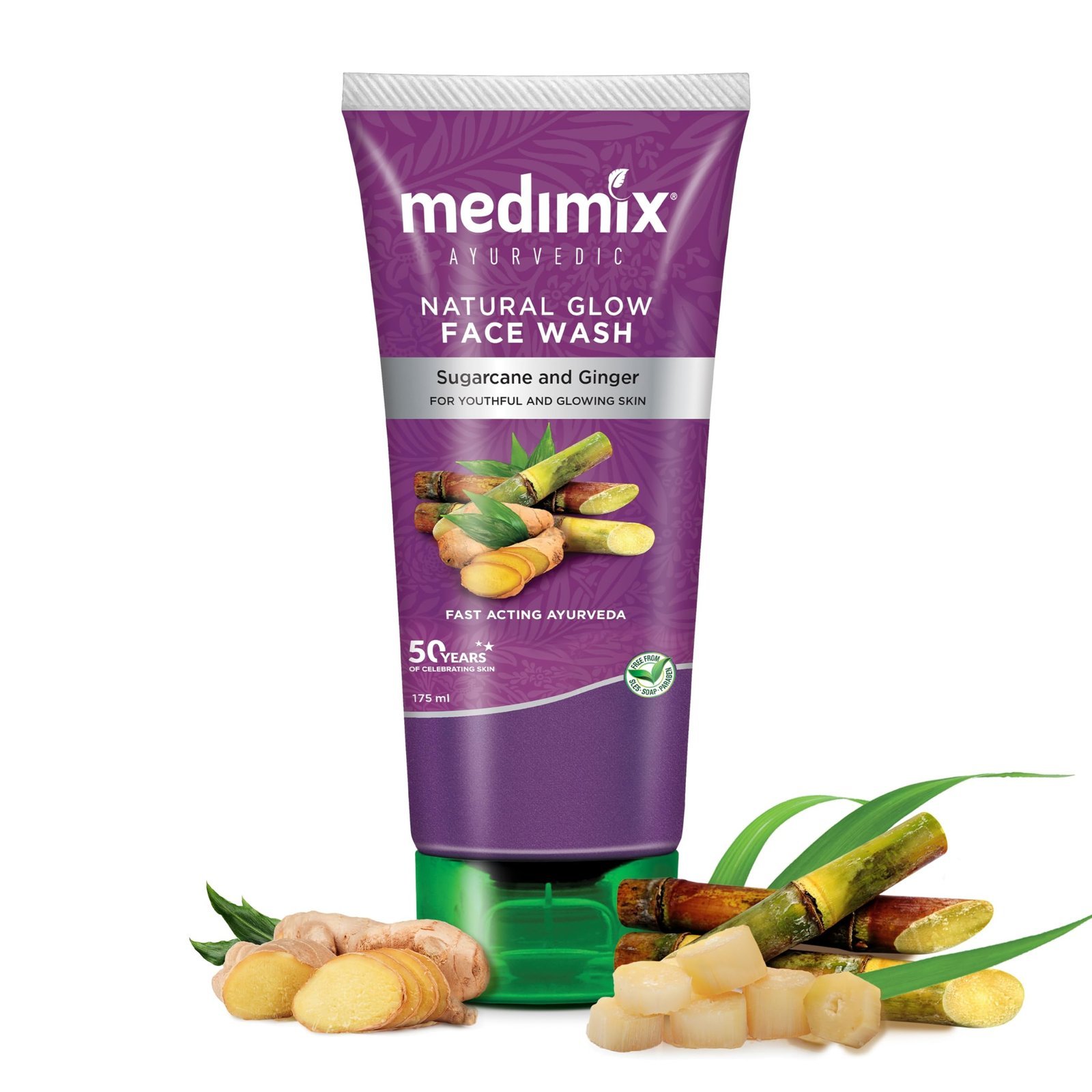 uk71qFhpBGAzL-1.jpg Medimix Ayurvedic Natural Glow Face Wash for youthful and glowing skin | With Sugarcane and Ginger | 175 ml - Fast UK Delivery - Image 1