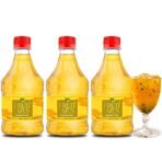 Dhampure Speciality Passion Fruit Mocktail Syrup - Makes 10-12 Drinks Each Bottle, 900Ml (300Ml X 3 Bottles) Pour Add Stir & Sip Syrup For Cocktails Mocktails/Non Alcoholic Beverage - Fast UK Delivery