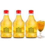 Dhampure Speciality Passion Fruit Mocktail Syrup - Makes 10-12 Drinks Each Bottle, 900Ml (300Ml X 3 Bottles) Pour Add Stir & Sip Syrup For Cocktails Mocktails/Non Alcoholic Beverage - Fast UK Delivery