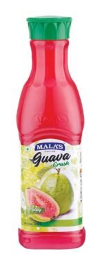 Mala's Crush Pet Bottle Natural and Real Fruit Extracts Pet Bottle, Guava, 1000 Gram - Fast UK Delivery
