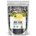 Bliss of Earth Basil Seeds Organic Sabja Seeds, Tukmaria Seeds Fiber & Omega-3 Rich Good for weight loss, Hydration Tiny PowerHouse Seeds 100gm - Fast UK Delivery